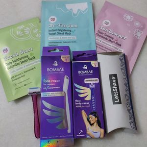 Kit Of Razors & Sheet Masks