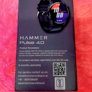 New Hammer Pulse 4.0 Round Dial Calling SmartWatch