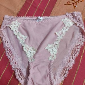 New Pink Lacy Brief