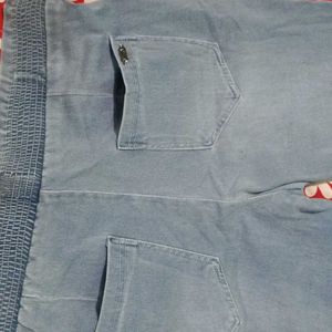 Denim Jeans Trouser Flared Light Blue Colour