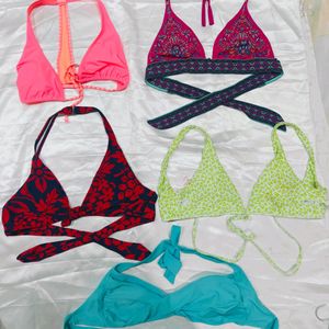 Combo Of 5 Branded Halter Neck Bra