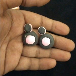 Handmade Clay Earrings Pair Of 2