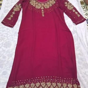 PINK GEORGETTE SUIT.