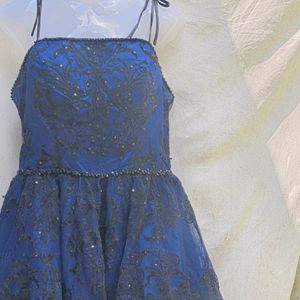 17.15.9 NAVY BLUE GORGEOUS MINI BRIDAL FROCK