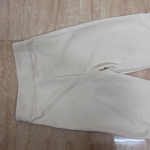 Cream Color Smooth Formal Pants