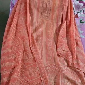 New Peach Kurta Set