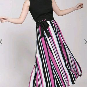 Multicolored Striped Maxi Dress 💕💕💕💟💟💟🤍🖤🖤