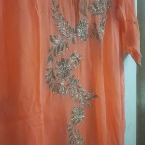 Peach Aline Kurta