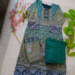 Kurti Pant With Dupatta Set