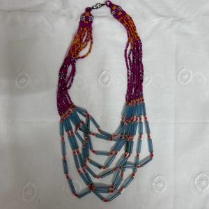 Multicolour Multistranded Neckpiece