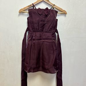 Layered A-line Dress For Girls