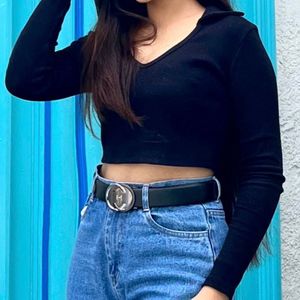 Black Crop Top