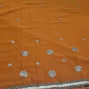 Full Worked Saree With Unstitched Blouse