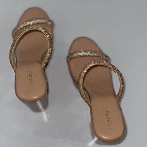 Shimmery Nude party Heels