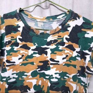 Military Camouflage Design Tees Women's Tshirt Top