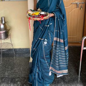 Saree With Stitched Blouse