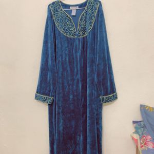 Velvet Long Vintage Sleeapwear