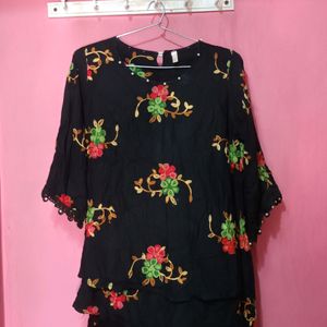 Black Peplum Top