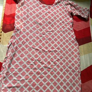 BABY PINK KURTA pAINT DUPATTA SET SUIT