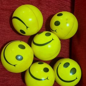 Smiley Face Squeeze Ball Yellow Pack Of 6