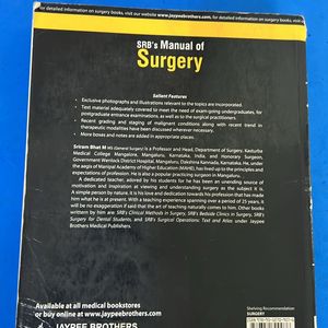 Manual Of Surgery- SRB