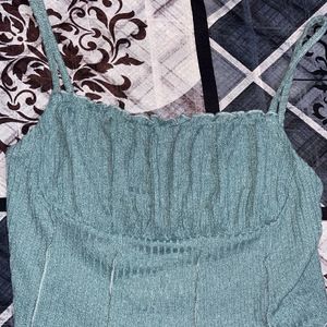 Sea green crop top