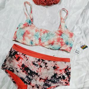 Imported Tie Die Bra Set