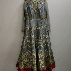 Heavy Readymade Padded Gown With Designer Neck