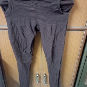 Brown Stretchable Pants