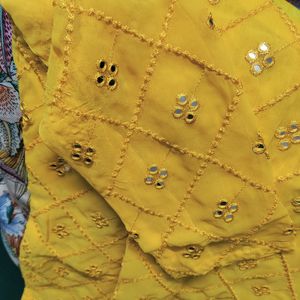 Yellow Stitched Festive Kurta