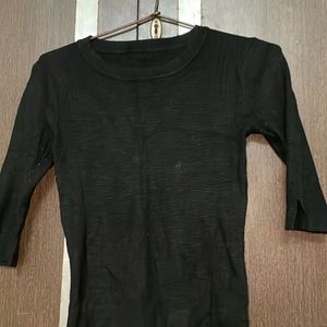 Basic Black Warm Top