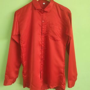 Red Satin Shirt ( Men )