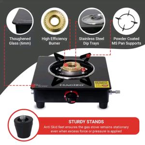 ICONIC ISI Certified Glass Manual Gas Stove 😍🎁