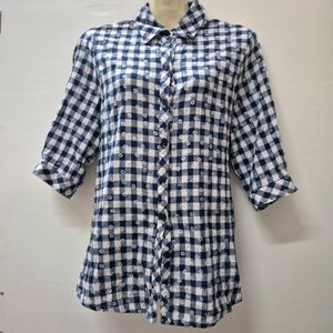 Korean Daisy Gingham Shirt.