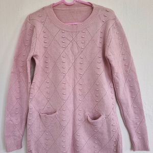 Pink Sweater With Pocket