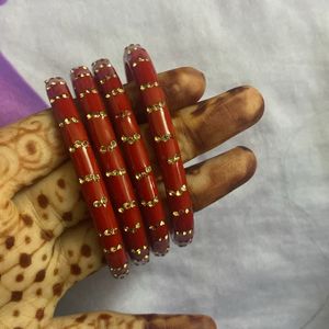 Price Drop Red Colour 4 Bangles Set Only @rs 150