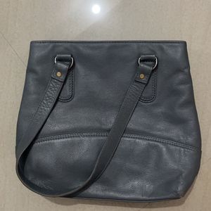 Grey leather Handbag