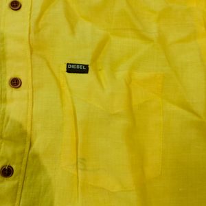 Diesel Mens Shirt XL Size Yellow Color Shirts