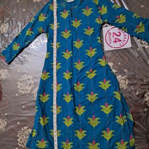 BRANDED Green Kurti with Great Design And Neckline