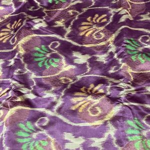 New Purple N Green Saree Without blouse  For Grabs