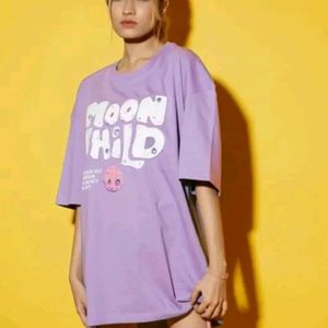 Myali Oversized tshirt fashion lavender colour