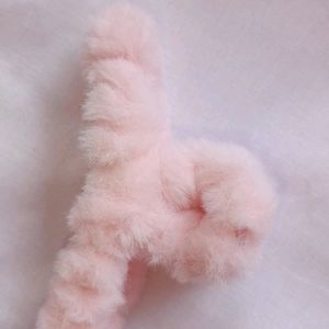 Fluffy Pink Claw Clip