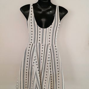 Off White Printed Dress (Women's)