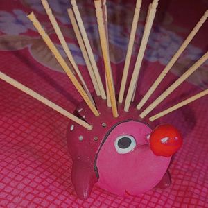 Porcupine Toothpick Or Agarbatti Holder