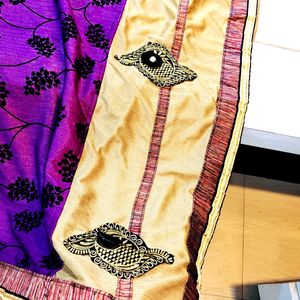 Velvet Work Saree