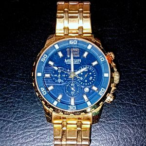 Megir Golden Chronograph Stopwatch