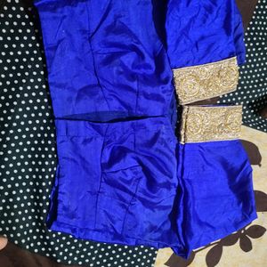 Blue Saaree With Readymade Blouse