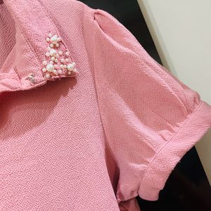 Pink Embroidered Top