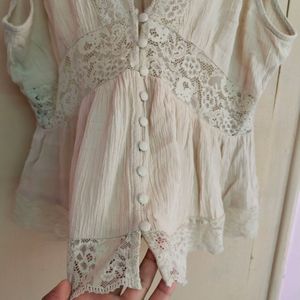 Forever 21 Lace Top(Beige)