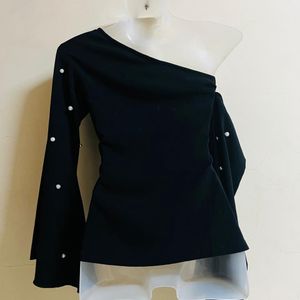 Korean Designer Black Top